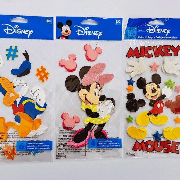 Mickey and Friends - 3-Dimensional Stickers - Disney NWT! - Picture 1 of 6